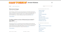 Desktop Screenshot of investor.games-workshop.com