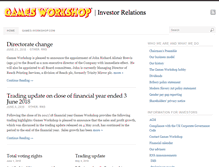 Tablet Screenshot of investor.games-workshop.com